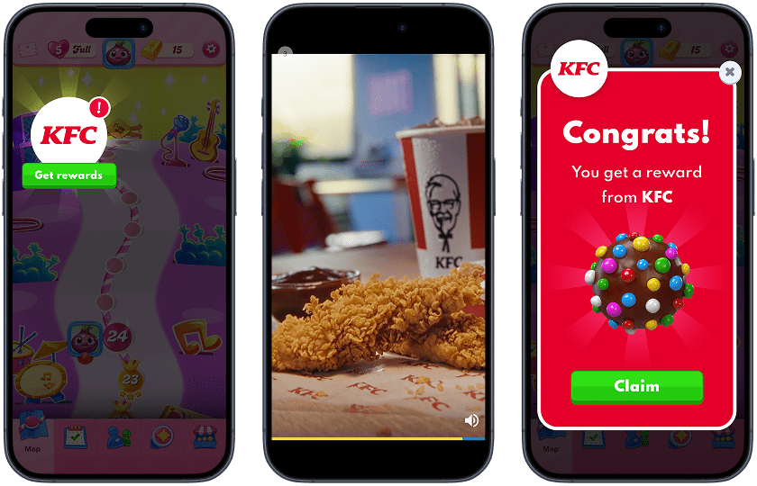 KFC branded in-game campaign — Monetizr